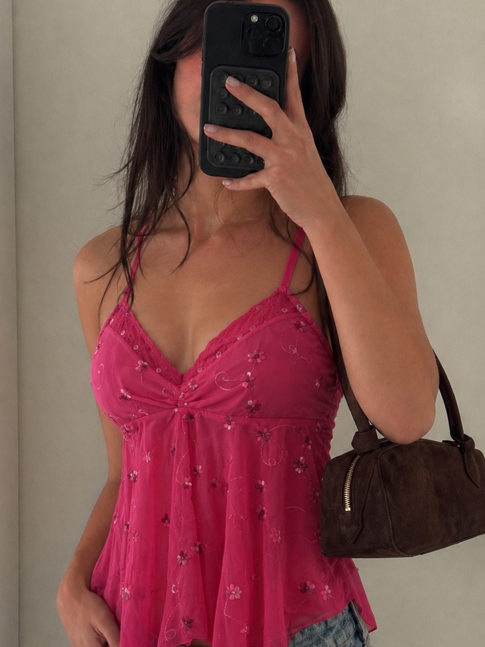 Victoria’s Secret Floral Embroidered Babydoll Top 💗